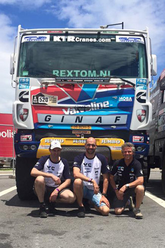 Jan Lammers goed op dreef in Dakar met de vrachtwagen van Ginaf Rally Power